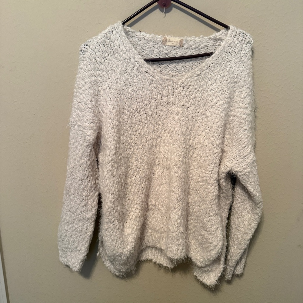 Cozy White Knit Sweater